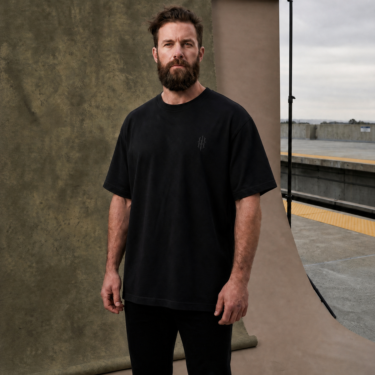 Hooten Young Black Logo Tee