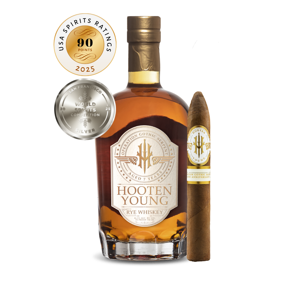 Curated Pairing: Hooten Young Rye Whiskey & Gothic Serpent 30th Anniversary Cigar