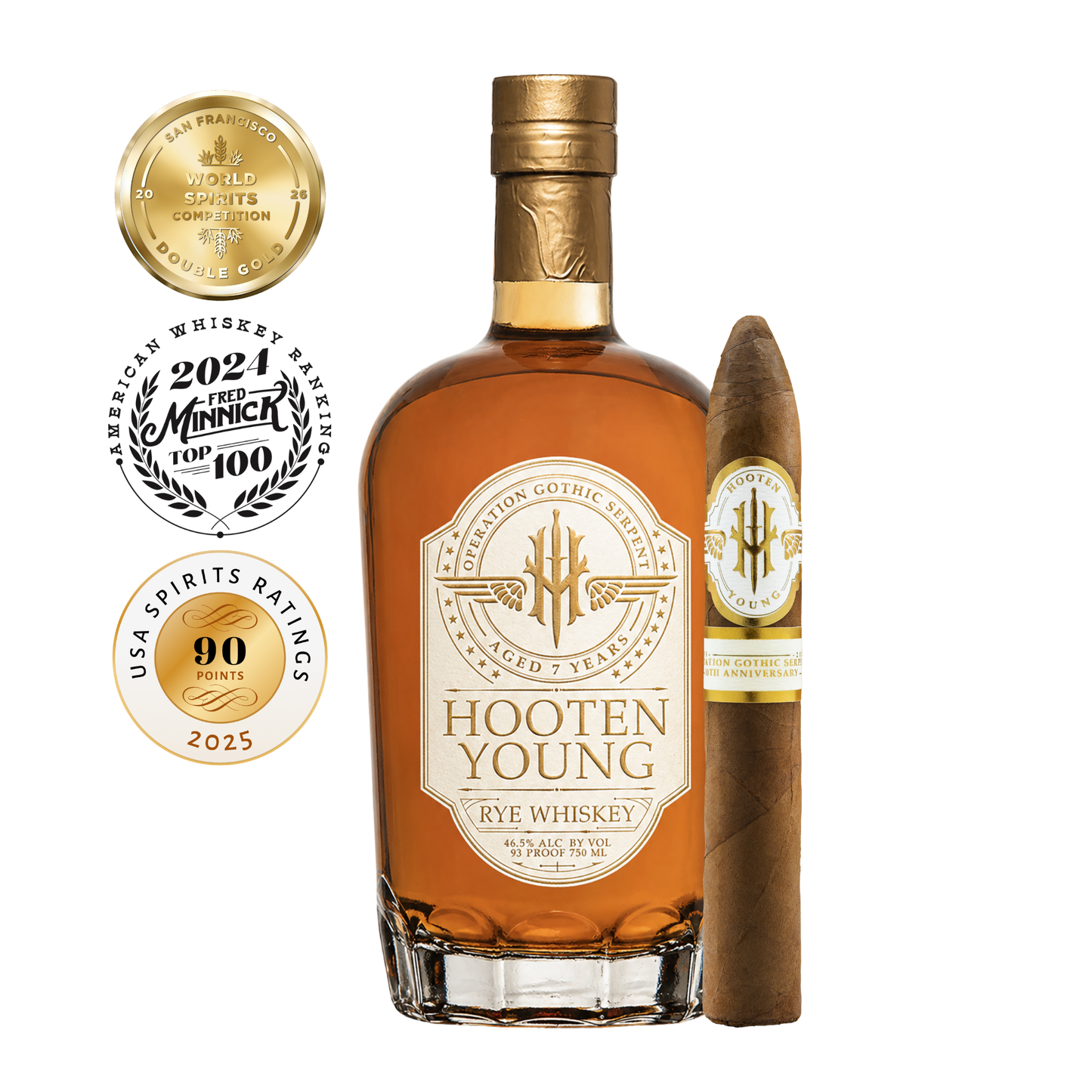 Curated Pairing: Hooten Young Rye Whiskey & Gothic Serpent 30th Anniversary Cigar