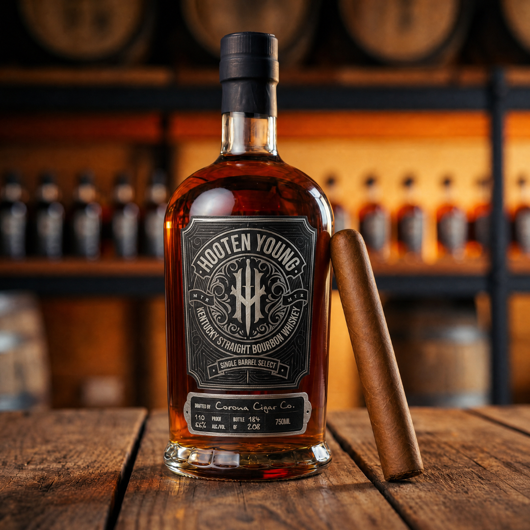 Hooten Young Single Barrel Select and Nicaraguan Paired Bourbon Barrel Aged Cigars - Corona Cigar Co