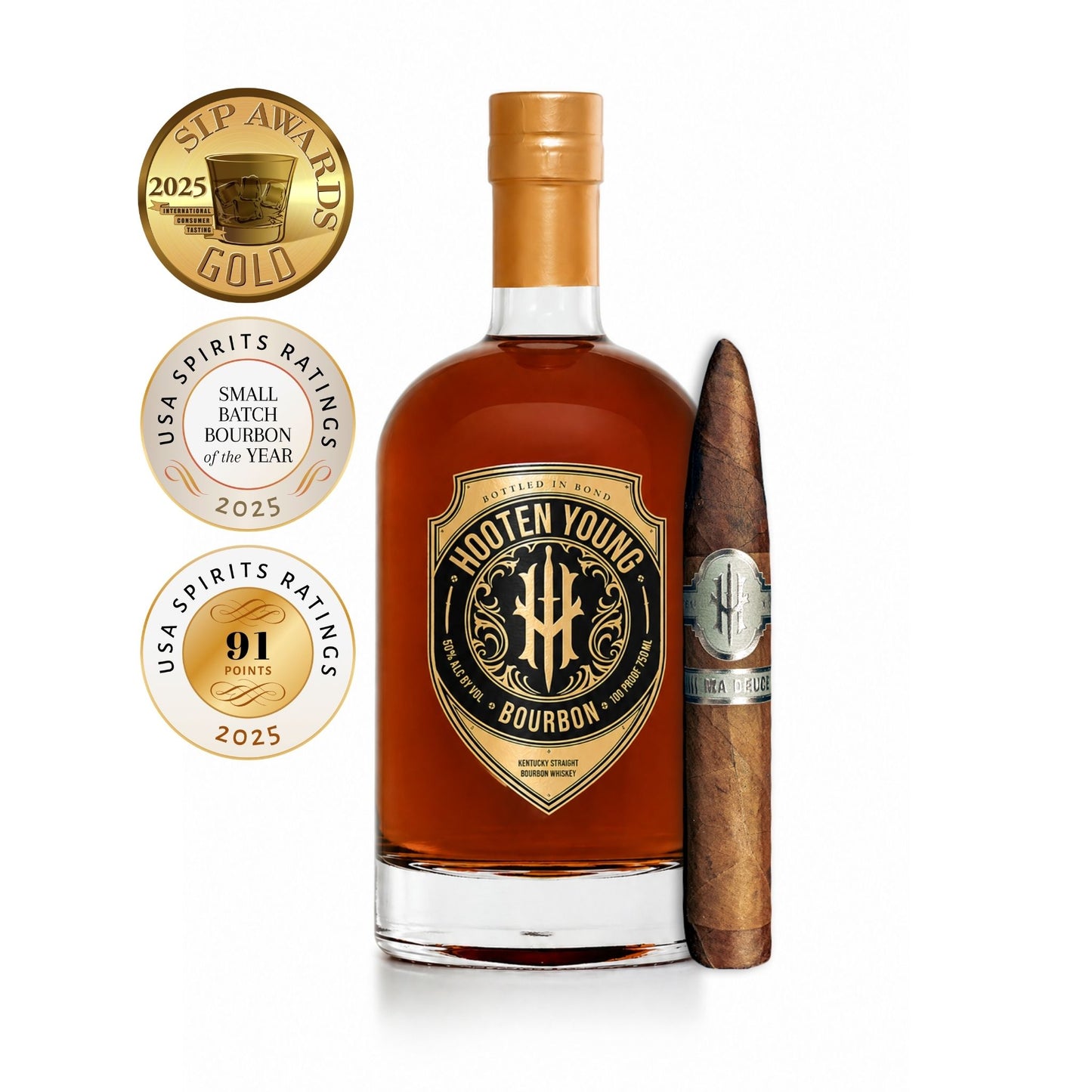 Curated Pairing: Hooten Young Bottled-in-Bond Bourbon & Ma Deuce Cigar