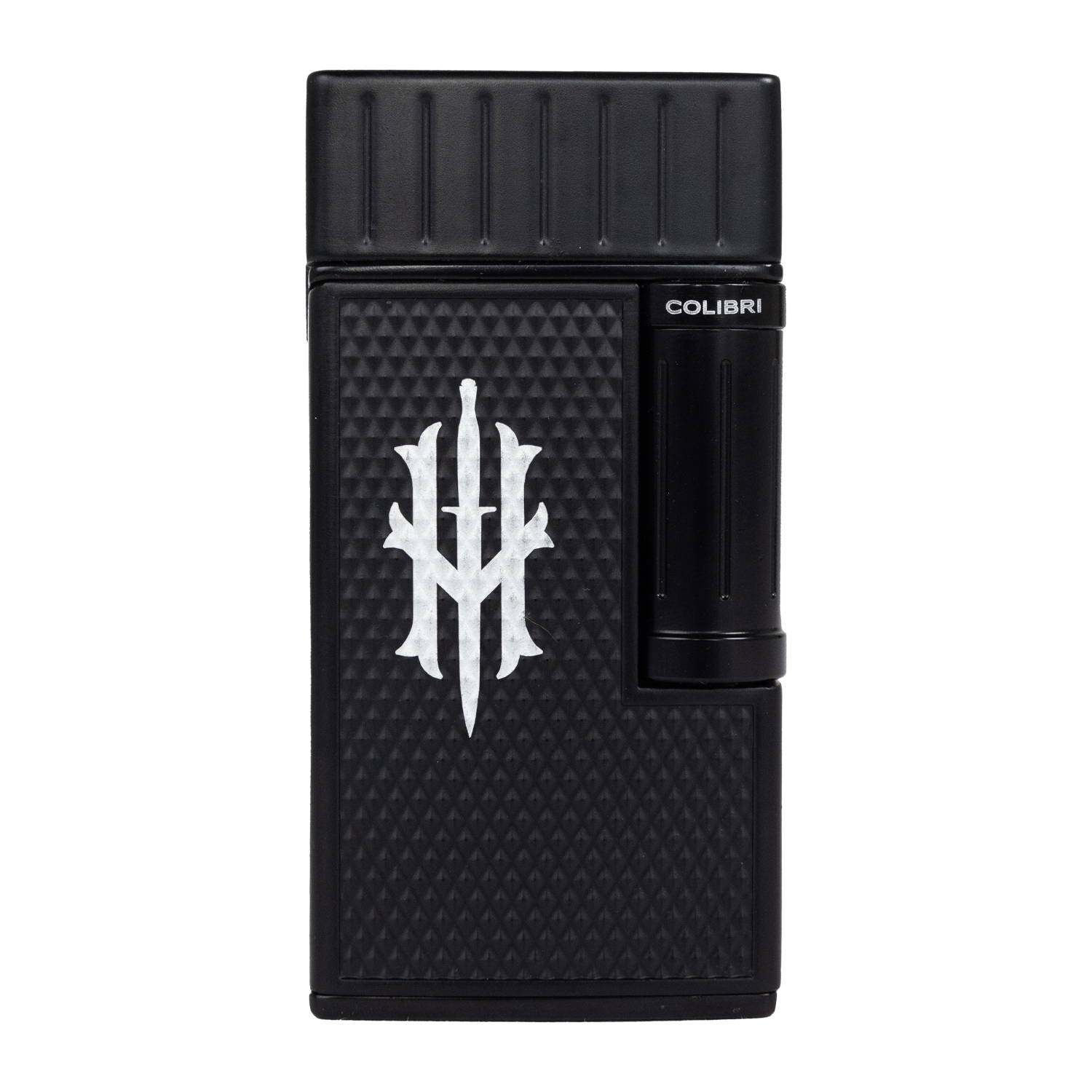 black JULIUS Classic Flint Lighter with white Hooten Young logo