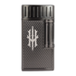 Gunmetal JULIUS Classic Flint Lighter with white Hooten young logo